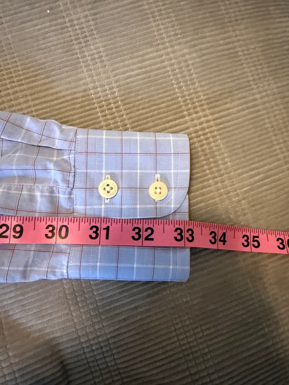 Charles Tyrwhitt Blue Windowpane Dress Shirt 15.5 - Picture 9 of 10
